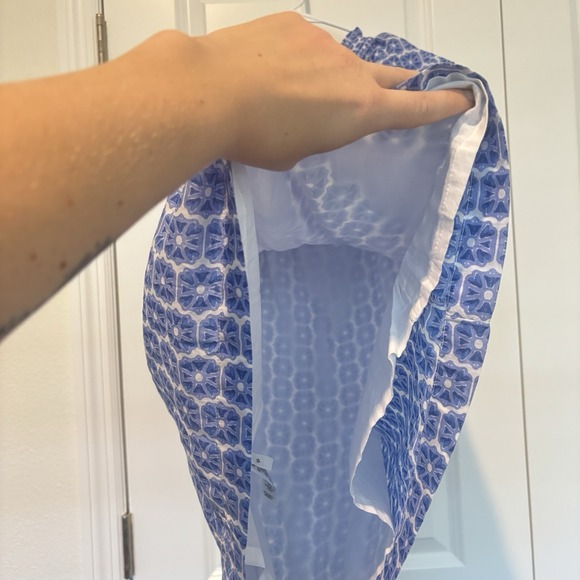 Vineyard Vines Cotton Sundress Dress‎ Blue & White Ruffle On/Off Shoulder XS - Picture 6 of 6